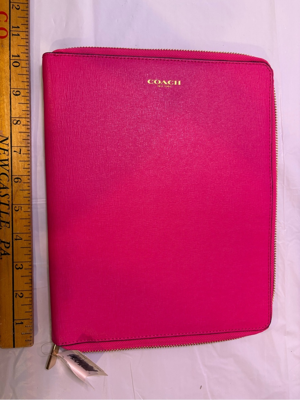 COACH Hot Pink Ziparound Tablet Folio